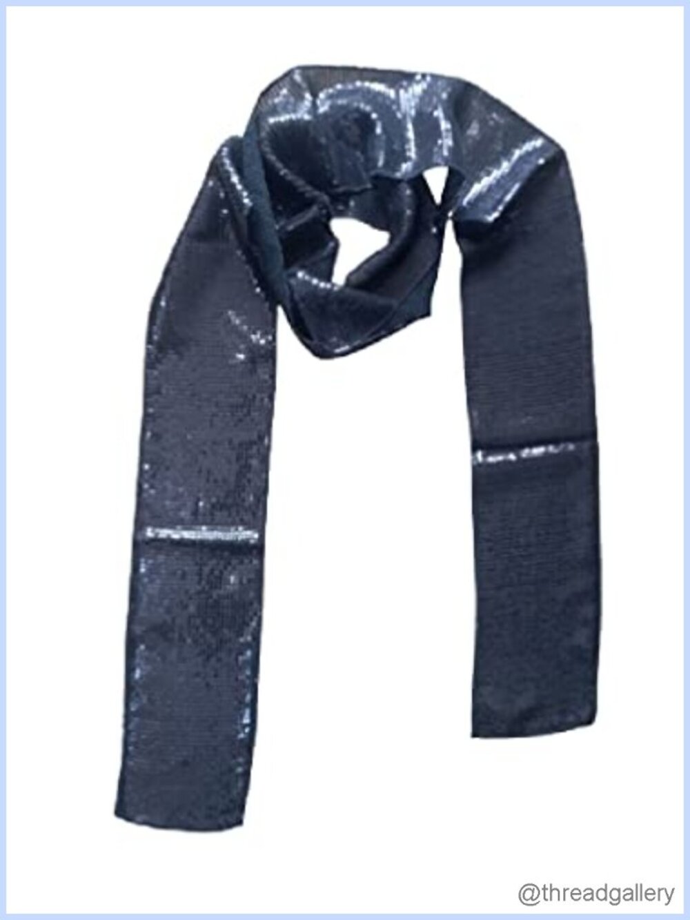 Sequin Sparkle Glitter Fashion Scarf Women'S Skinny Wedding Tie Bow Shawls